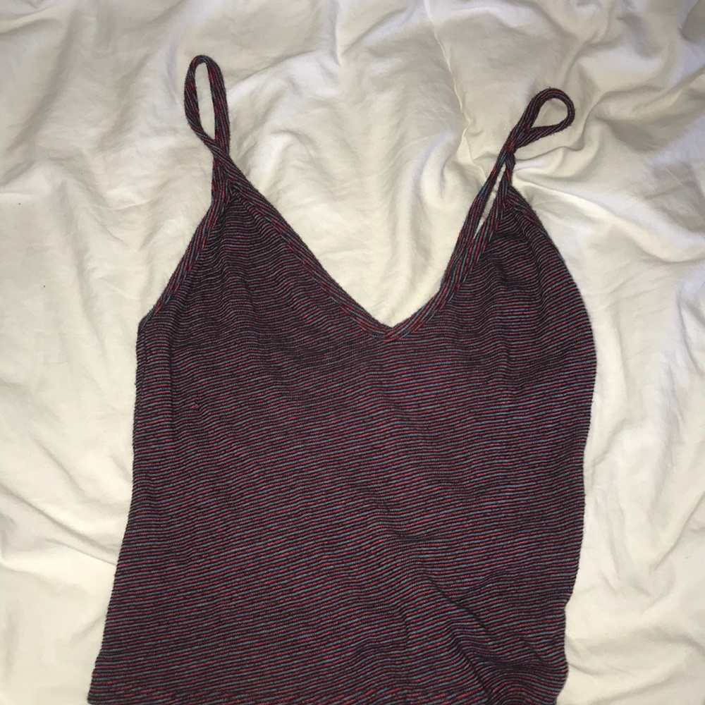striped brandy melville crop top